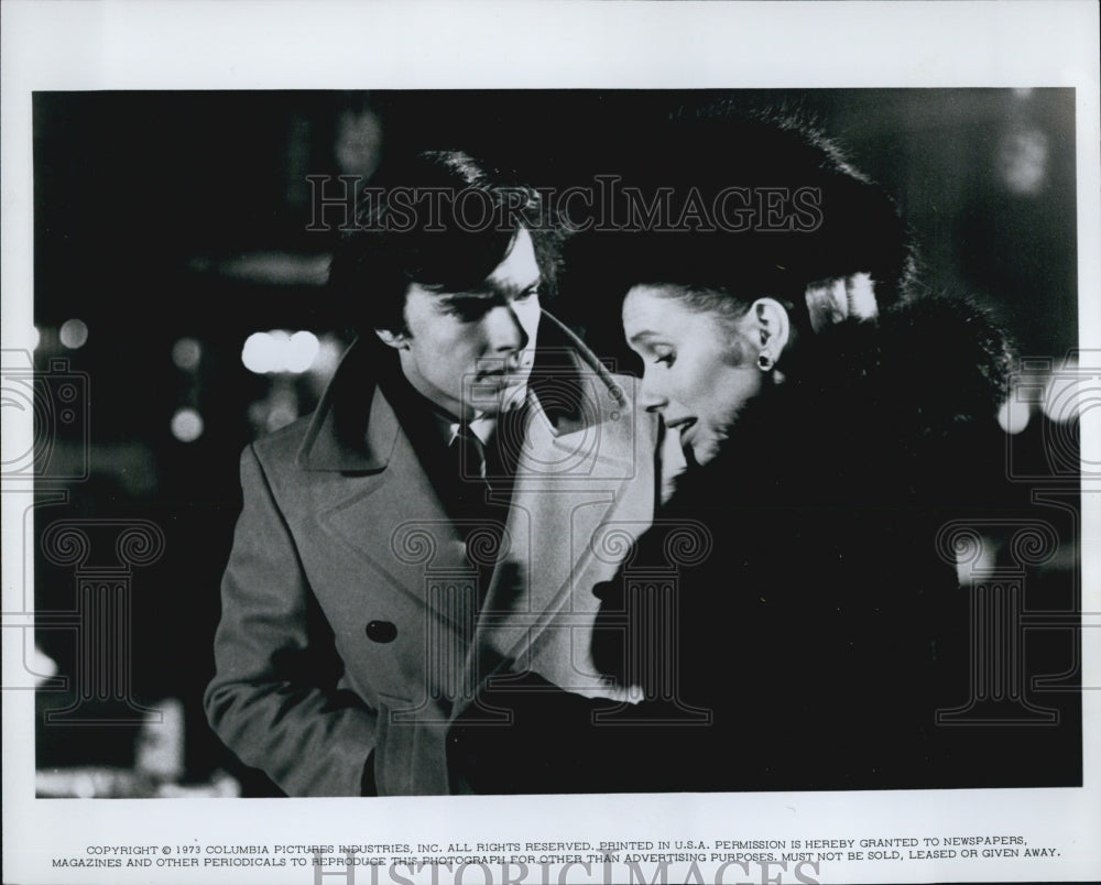 1973 Press Photo Actor and Actress In Unknown Film - Historic Images