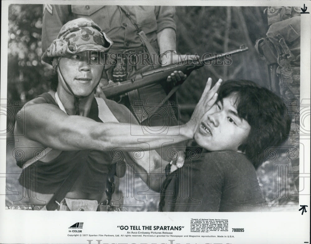 1977 Press Photo &quot;Go Tell The Spartans&quot; Burt Lancaster, Craig Wasson - Historic Images