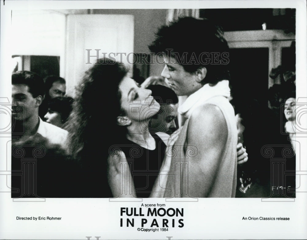 1984 Press Photo &quot;Full Moon in Paris&quot; Pascale Ogier &amp; Christian Vadim - Historic Images