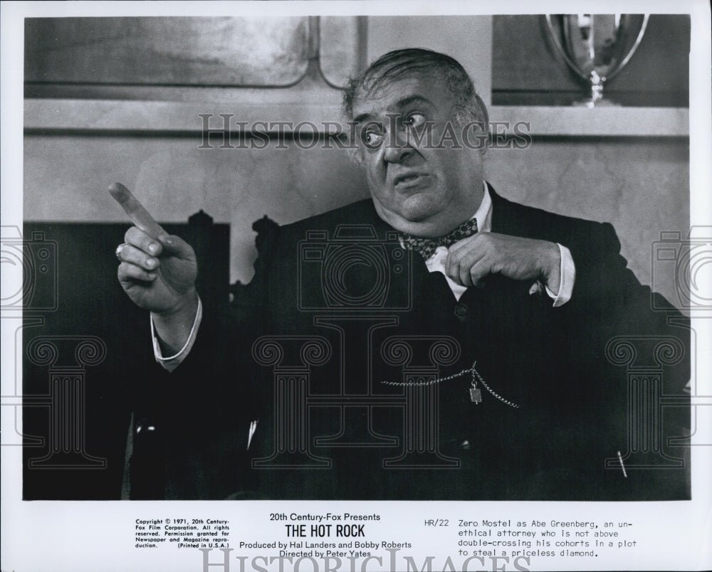 1971 Press Photo "The Hot Rock" starring Zero Mostel - Historic Images
