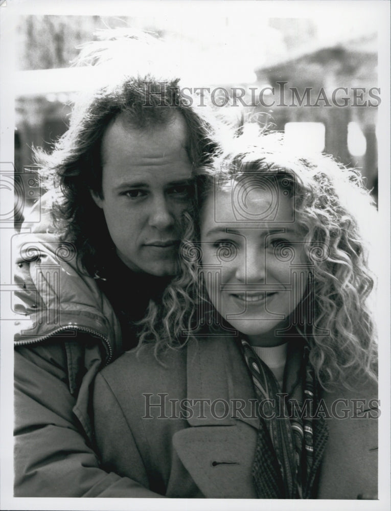 1990 Press Photo Actors Viveka Davis And David Bowie In Drama Film &quot;Sisters&quot; - Historic Images