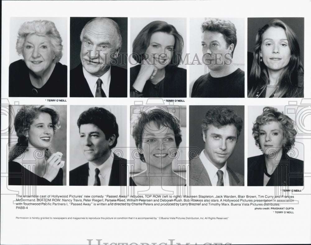1992 Press Photo cast of the film "Passed Away" - Historic Images