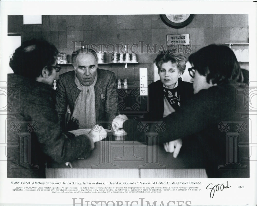 1983 Press Photo "Passion" Michel Piccoli,Harry Schygulla - Historic Images