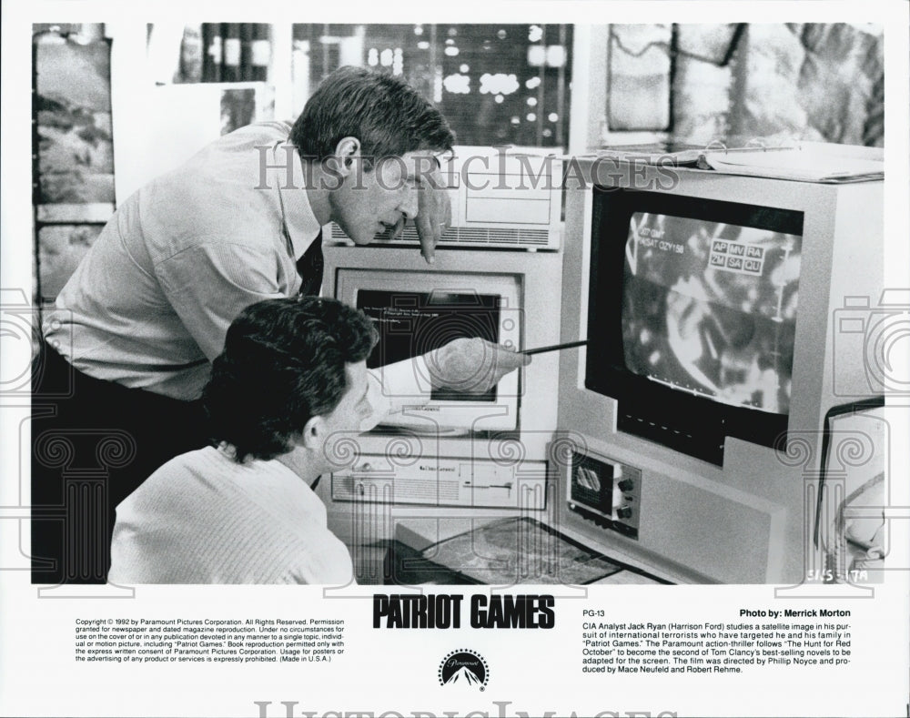 1992 Press Photo "Patriot Games"  starring Harrison Ford - Historic Images