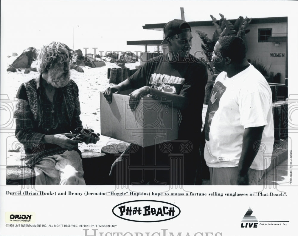 1995 Press Photo Brian Hooks, Jermaine Hopkins "Phat Beach" - Historic Images