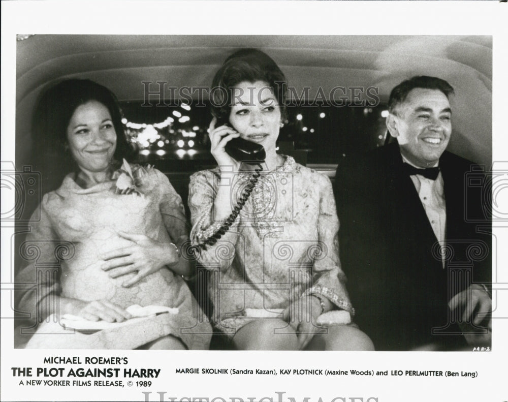 1989 Press Photo &quot;The Plot Against Harry&quot;Sandra kazan,Maxine Woods, Ben Lang - Historic Images