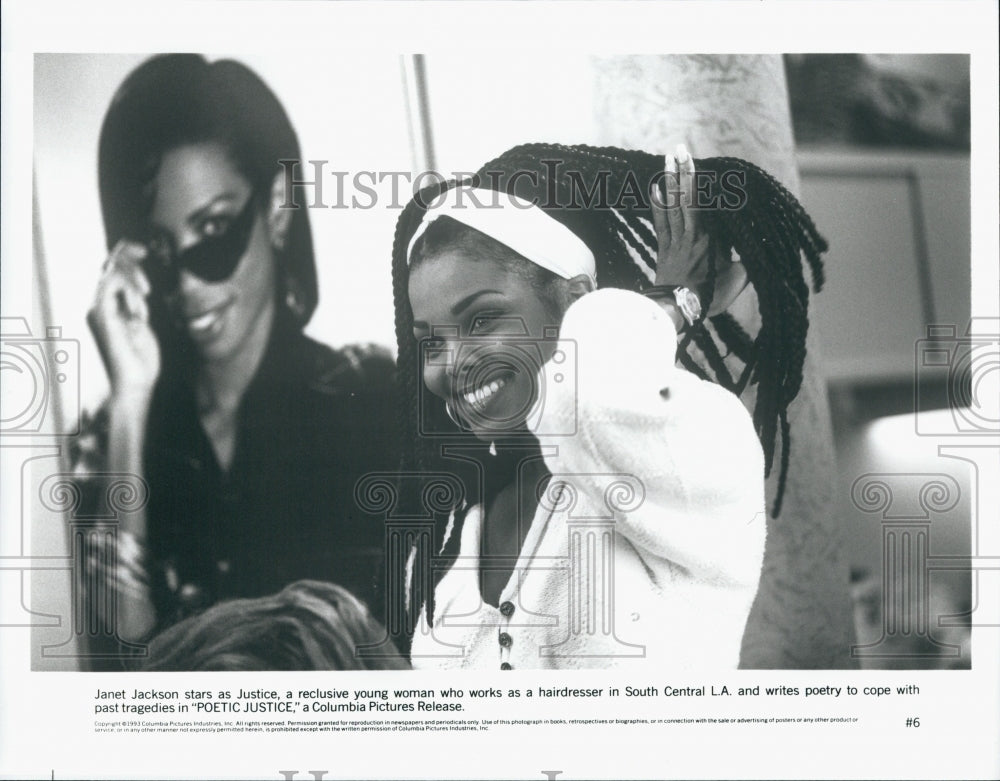 1993 Press Photo  &quot;Poetic Justice&quot; starring Janet Jackson - Historic Images