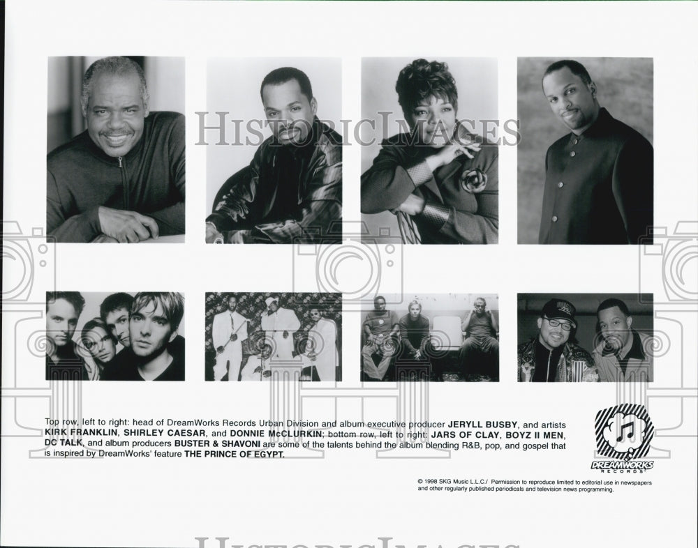 1998 Press Photo "The Prince of Egypt"Busby,Franklin,Caesar,McClurkin, - Historic Images