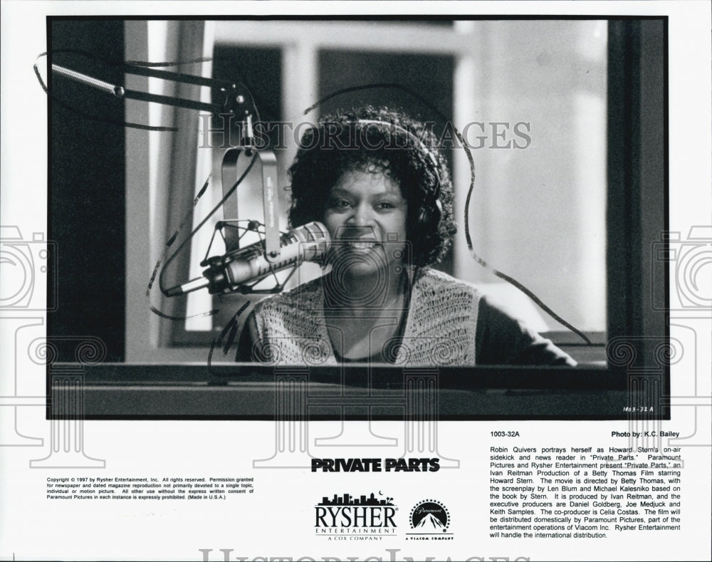 1997 Press Photo Robin Quivers Stars In Private Parts - Historic Images