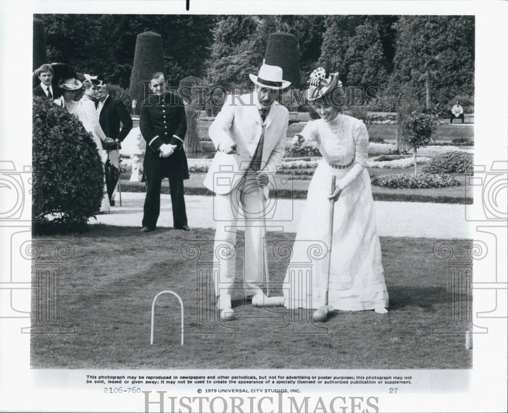 1979 Press Photo &quot;The Prisoner of Zenda&quot; Peter Sellers &amp;  Lynne Frederick - Historic Images