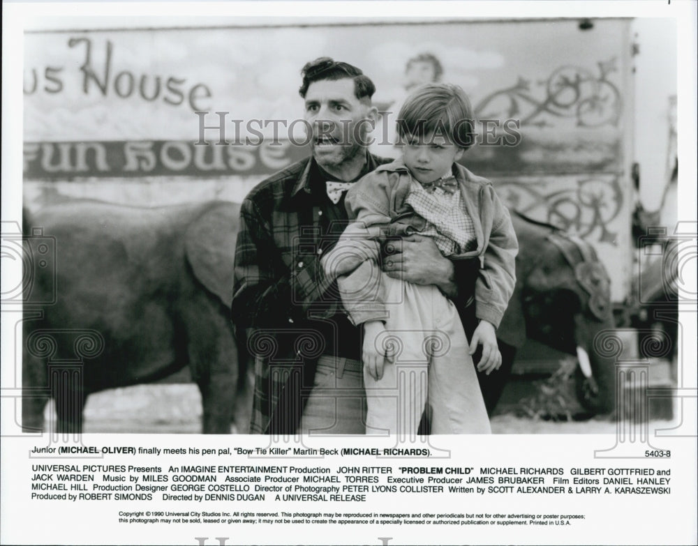 1980 Press Photo   &quot;Problem Child &quot; Michael Oliver &amp; Michael Richards - Historic Images