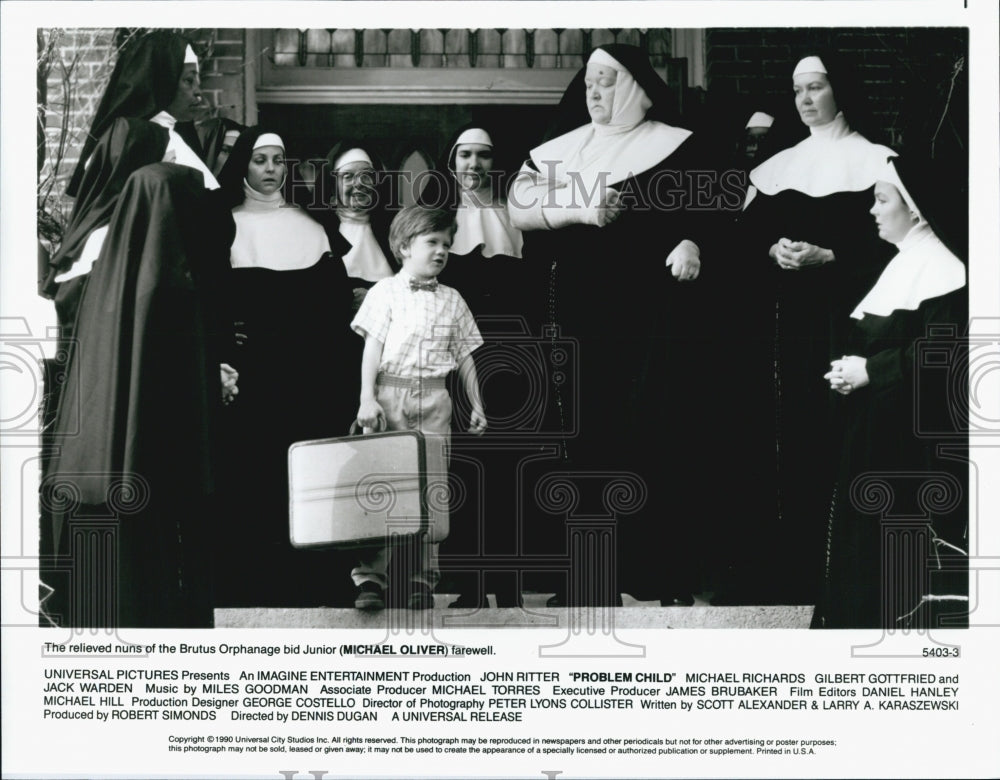 1990 Press Photo  &quot;Problem Child &quot; Michael Oliver stars - Historic Images
