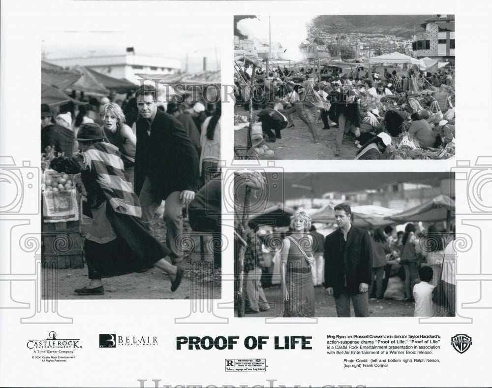 2000 Press Photo Actors Meg Ryan And Russell Crowe Stars In Film "Proof Of Life" - Historic Images