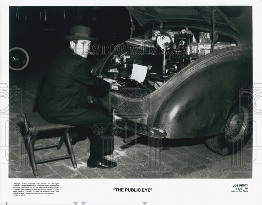 1992 Press Photo Actor Joe Pesci Starring In Film "The Public Eye" - Historic Images
