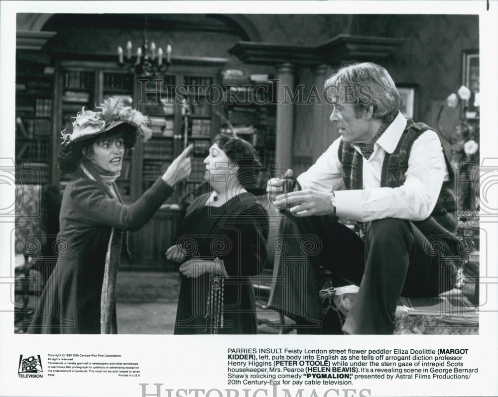 1983 Press Photo Margot Kidder, P. O'Toole, Helen Beavis "Pygmalion" - Historic Images