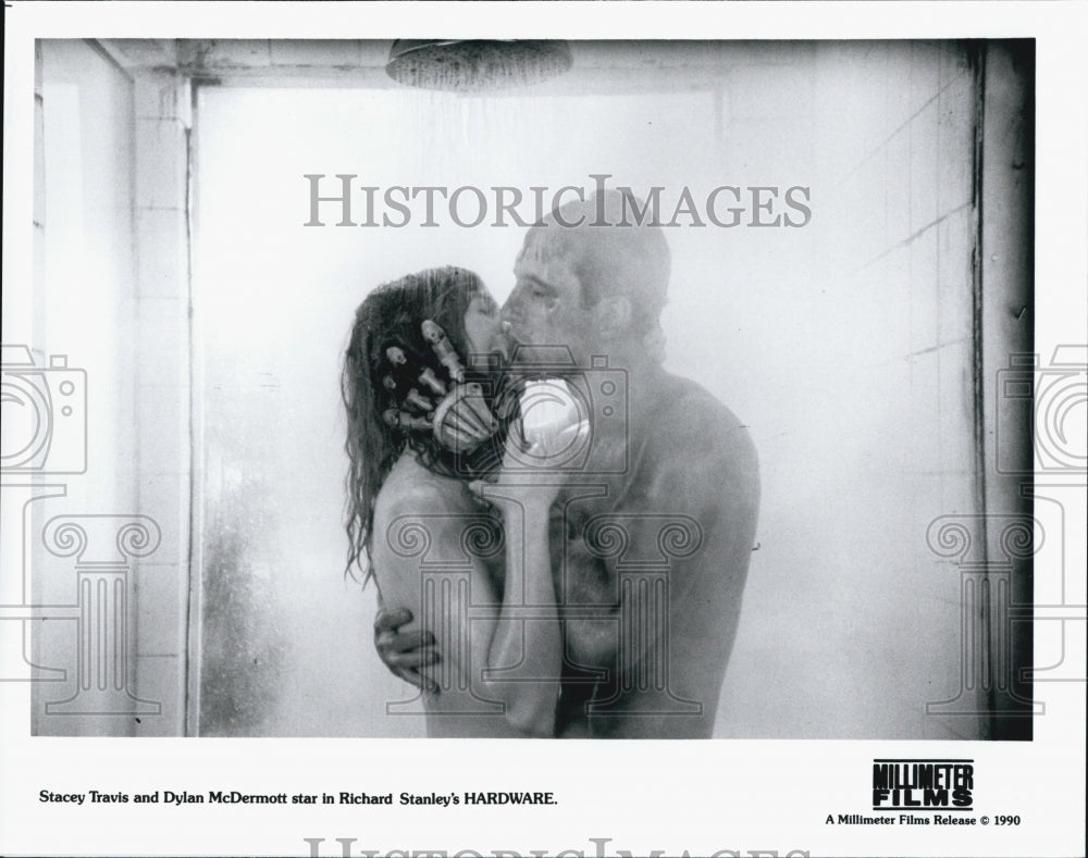 1990 Press Photo Stacey Travis, Dylan McDermott &quot;Hardware&quot; - Historic Images