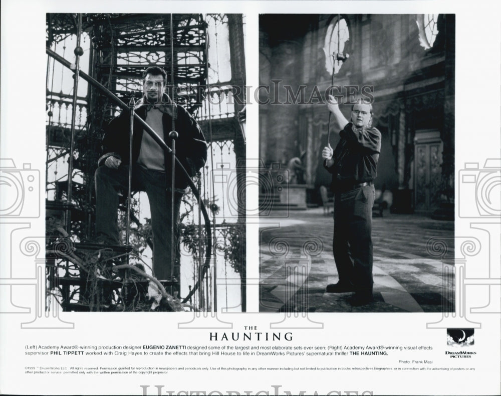 1999 Press Photo Eugenio Zanetti, Phil Tippett &quot;The Haunting&quot; - Historic Images