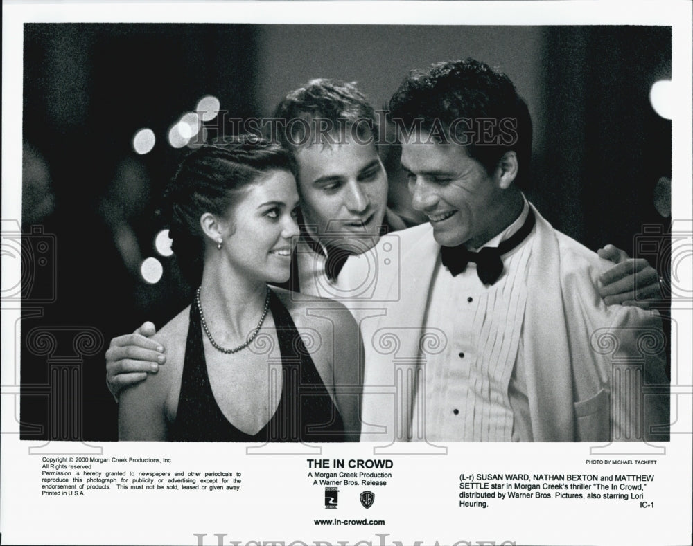 2000 Press Photo Susan Ward, Nathan Bexton, Matthew Settle in &quot;The In Crowd&quot; - Historic Images