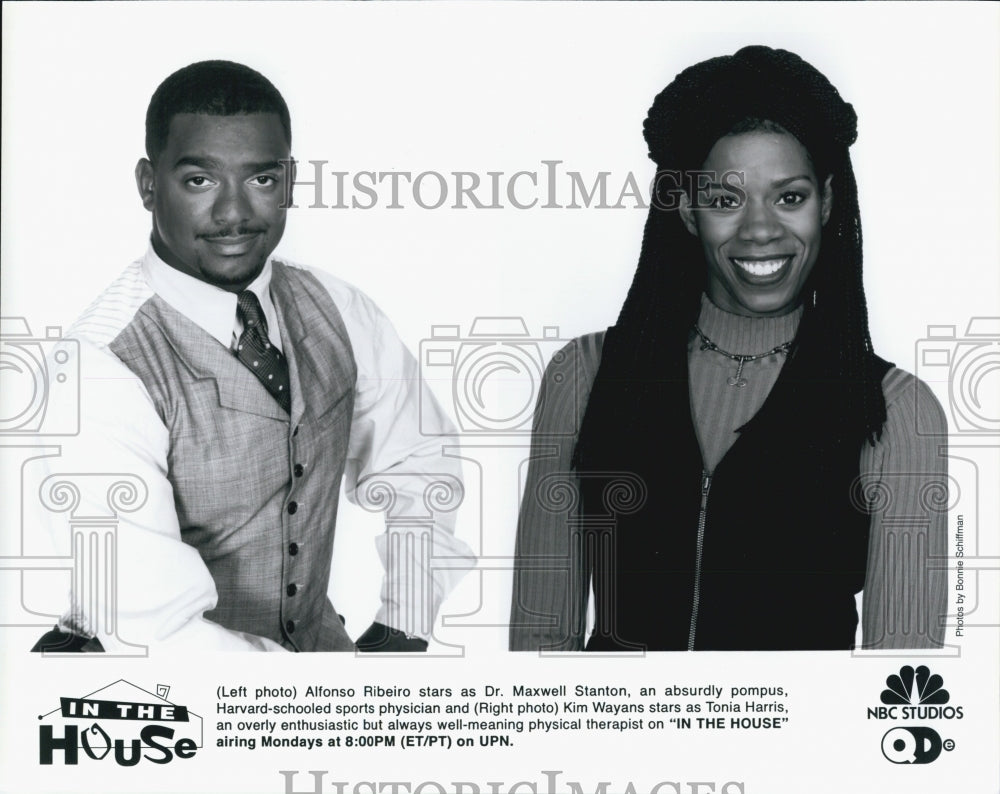 1990 Press Photo Alfonso Ribeiro, Kim Wayans "In The House" - Historic Images