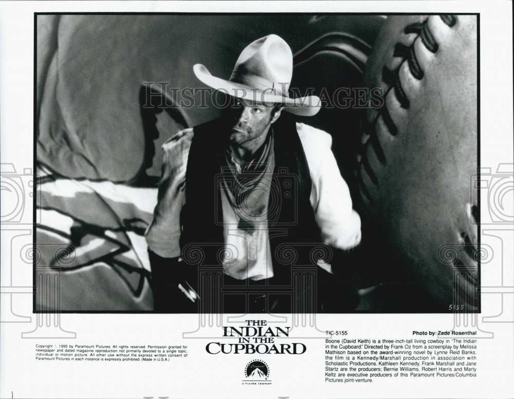 1995 Press Photo David Keith &quot;The Indian In The Cupboard&quot; - Historic Images