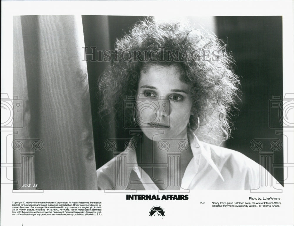 1990 Press Photo Nancy Travis &quot;Internal Affairs&quot; - Historic Images