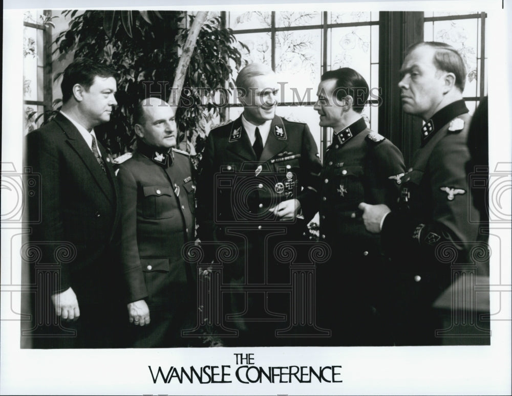 Press Photo &quot;The Wannsee Conference&quot; actors in military uniforms - Historic Images