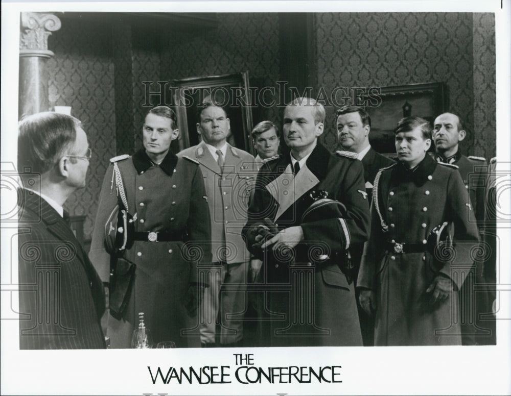 1992 Press Photo "The Wannsee Conference" actors in military uniforms - Historic Images