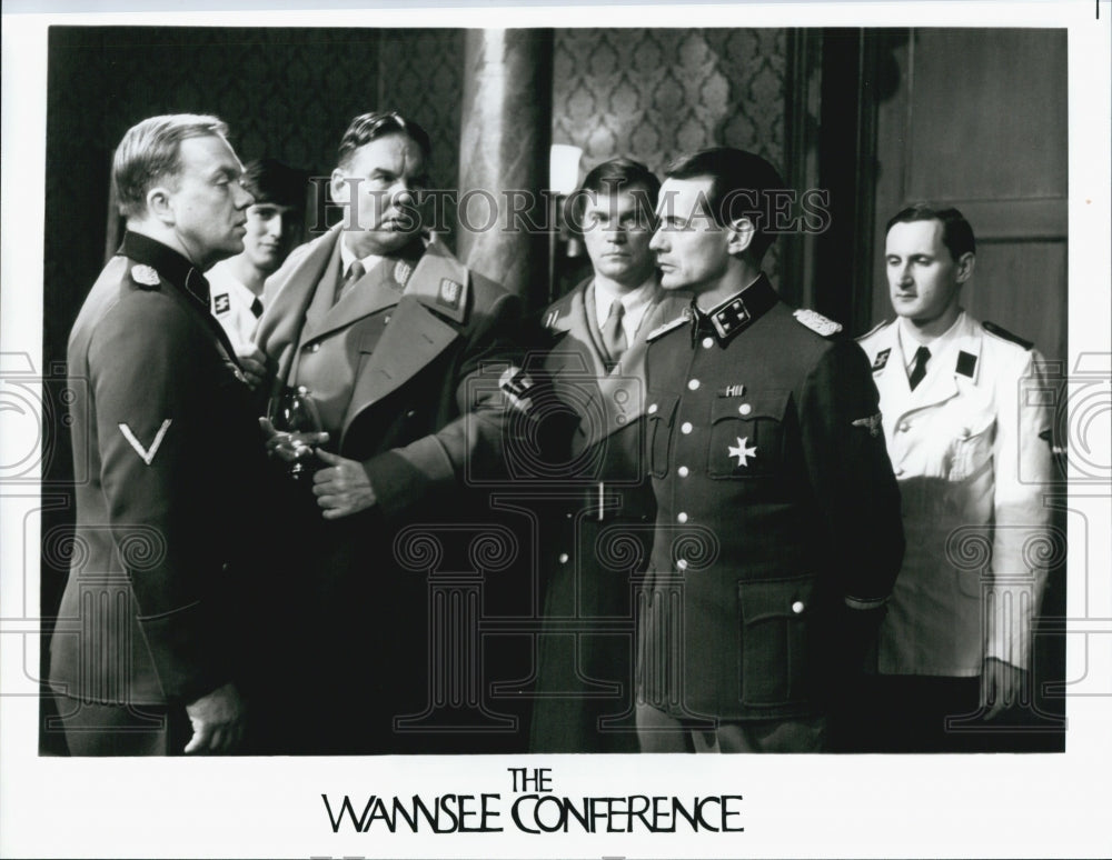 1992 Press Photo "The Wannsee Conference" actors in military uniforms - Historic Images