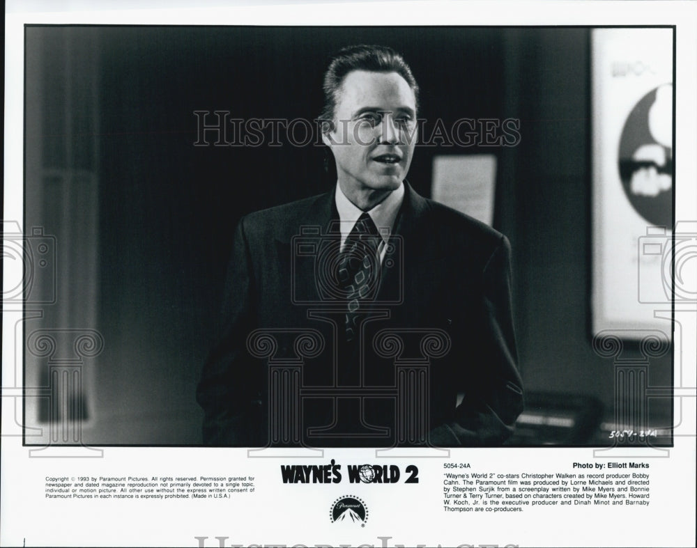 1993 Press Photo Wayne's World 2 Christopher Walken - Historic Images