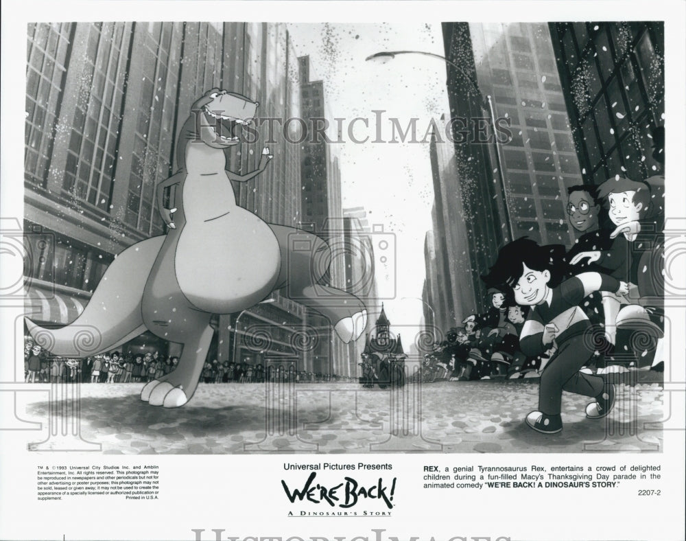 1993 Press Photo We&#39;re Back! A Dinosaur Story - Historic Images