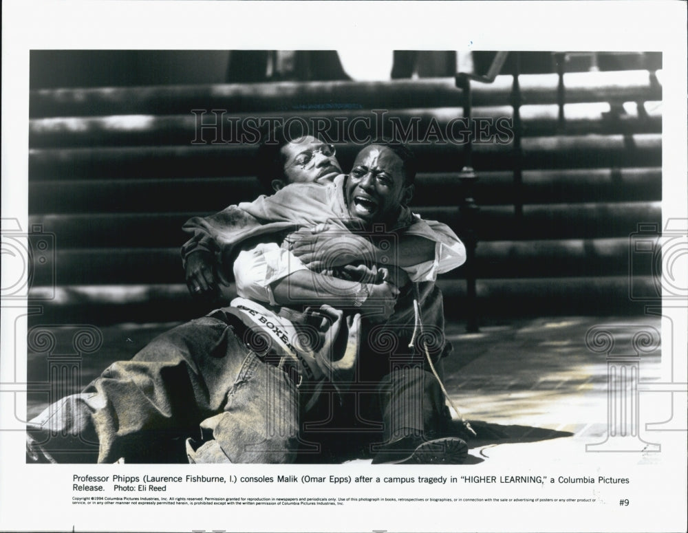 1994 Press Photo Laurence Fishburn And Ornar Epps In "Higher Learning" - Historic Images