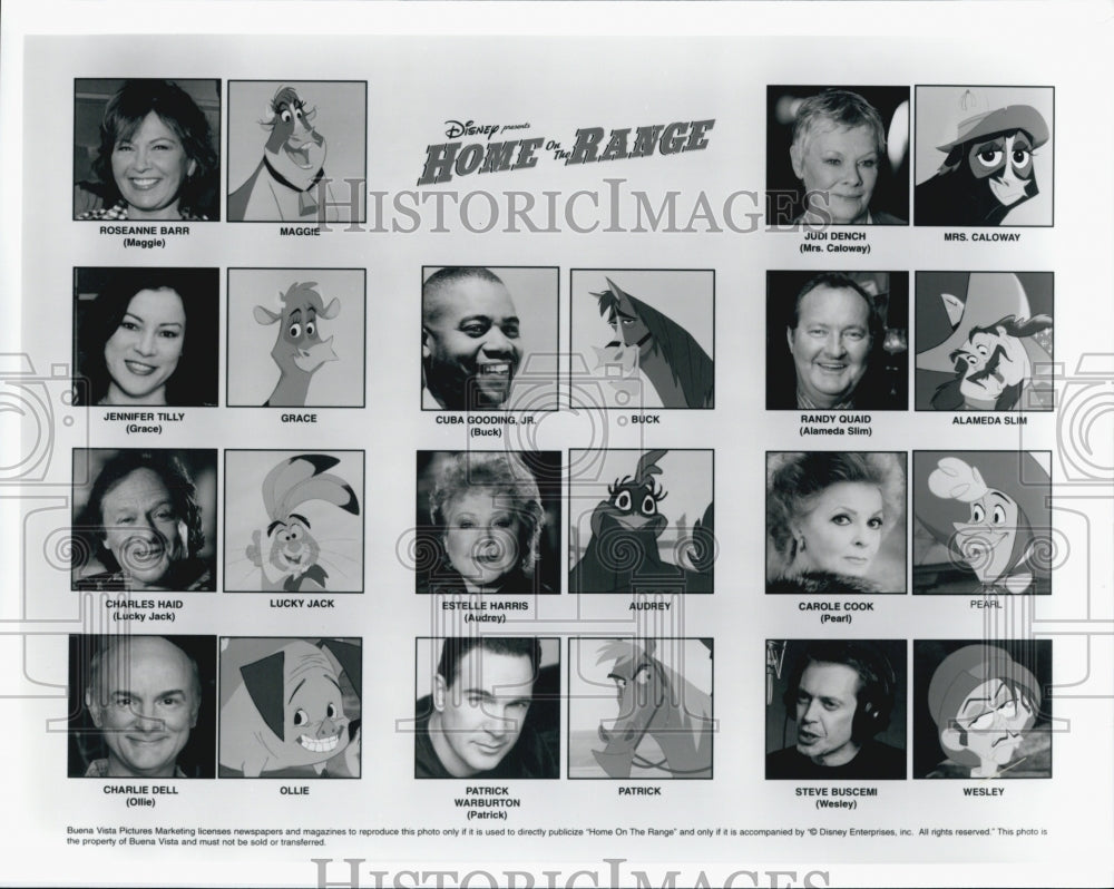 2004 Press Photo Stars/Performers Disney's Animated Film "Home On The Range" - Historic Images