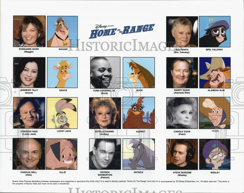 2004 Press Photo Walt Disney's Animated Film "Home Of The Range" Voice Stars - Historic Images