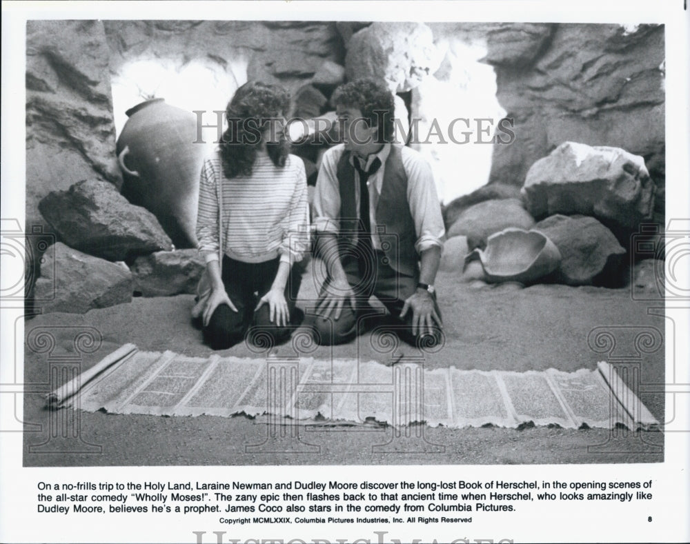 1979 Press Photo  &quot;Wholly Moses!&quot; Dudley Moore, Laraine Newman - Historic Images