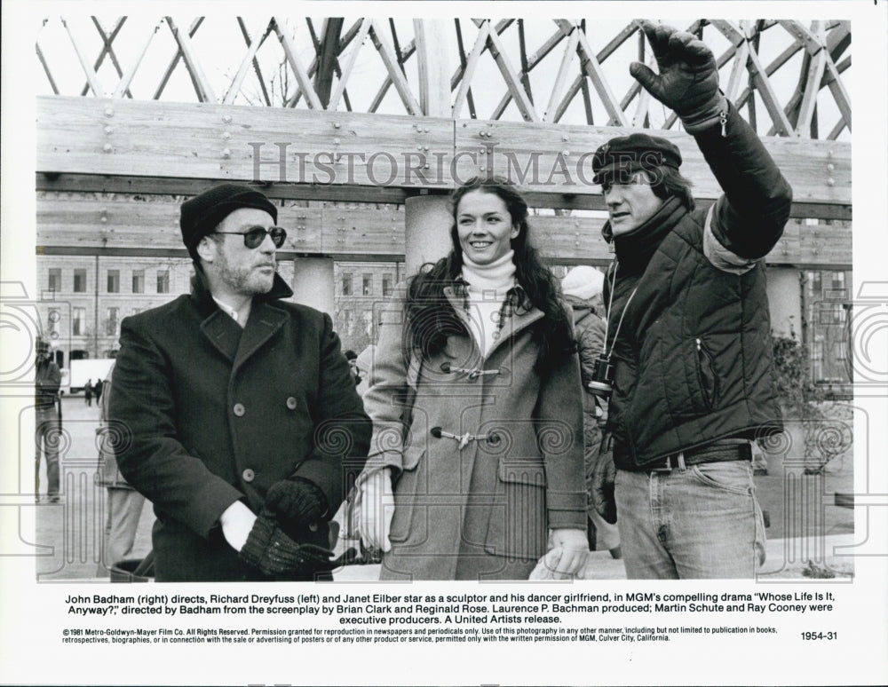 1978 Press Photo Director John Badham, Actor Richard Dreyfuss &quot;Whose Life Is It&quot; - Historic Images