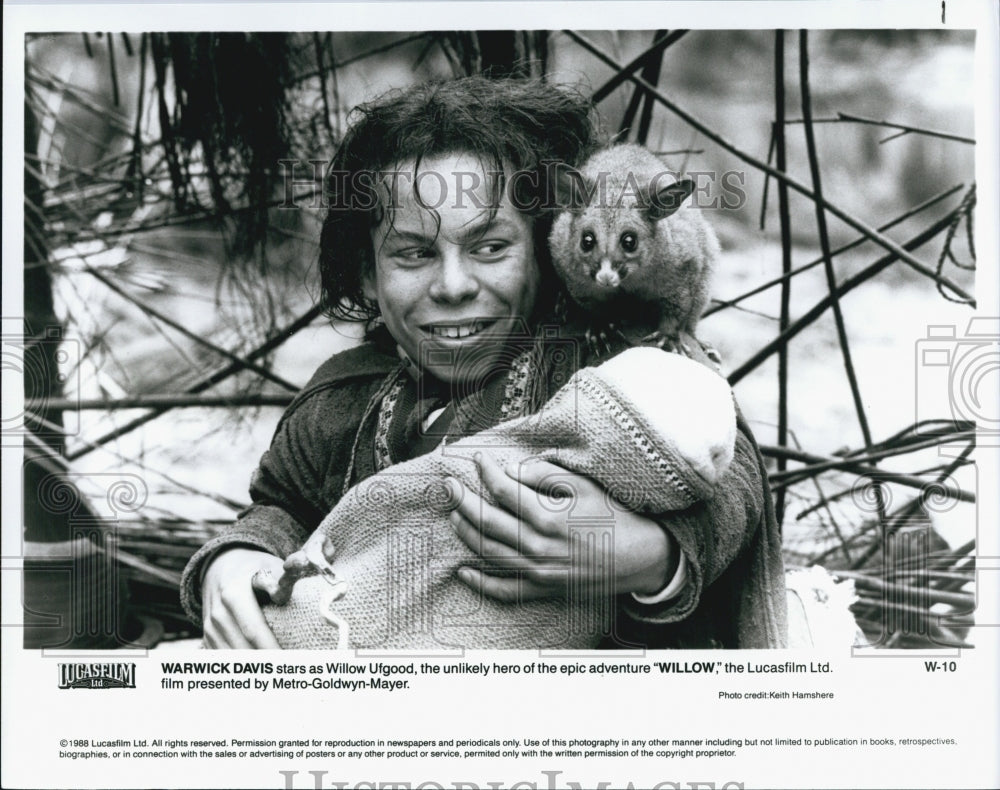 1988 Press Photo Warwick Davis "Willow" - DFPG79921 - Historic Images