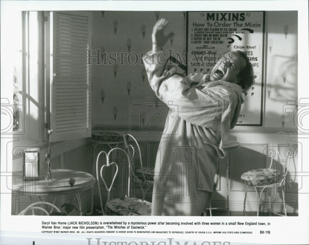 1987 Press Photo Jack Nicholson "The Witches of Eastwick" - Historic Images