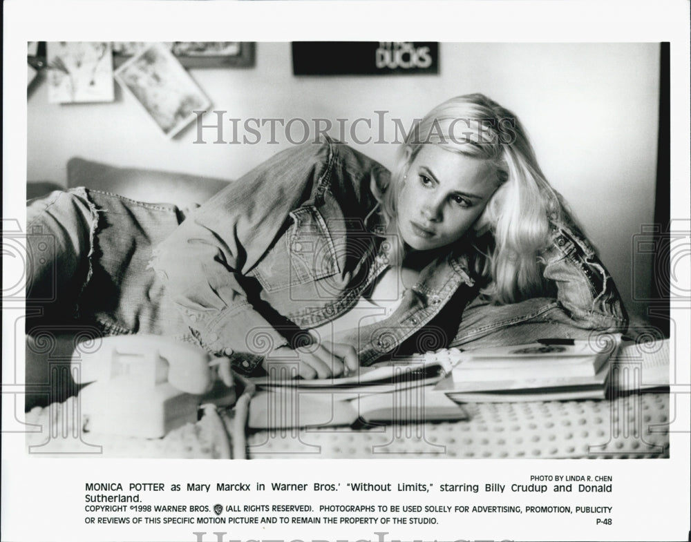 1998 Press Photo Monica Potter &quot;Without Limits&quot; - Historic Images