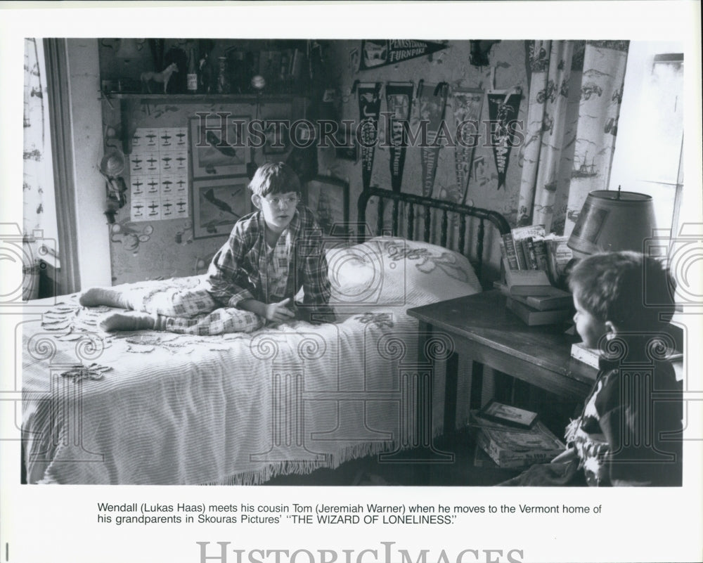 1988 Press Photo &quot;The Wizard of Lonliness&quot; Lukas Haas &amp; Jeremiah Warner - Historic Images