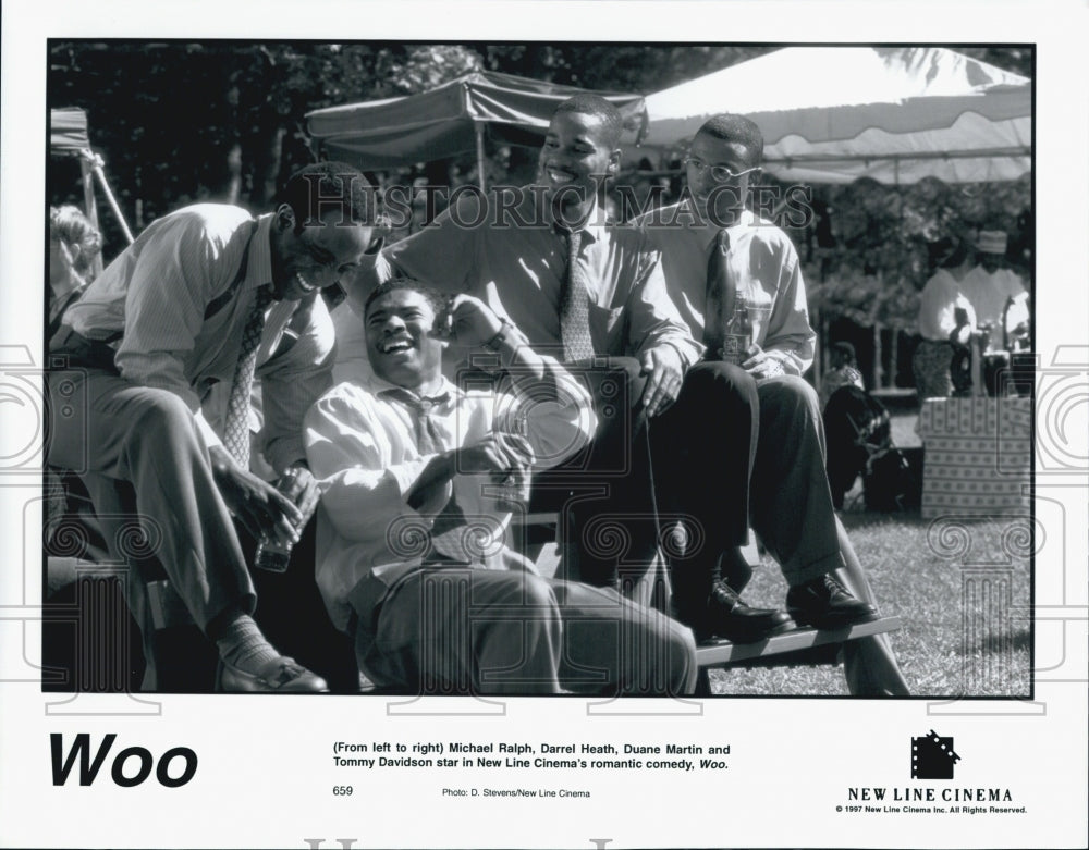 1997 Press Photo "Woo" Michael Ralph, Darrel Heath, Duane Martin, Tom Davidson - Historic Images