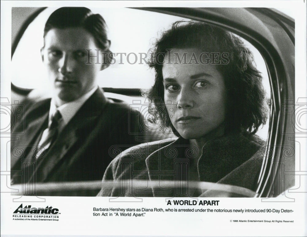 1988 Press Photo Barbara Hershey &quot;A World Apart&quot; - DFPG80361 - Historic Images