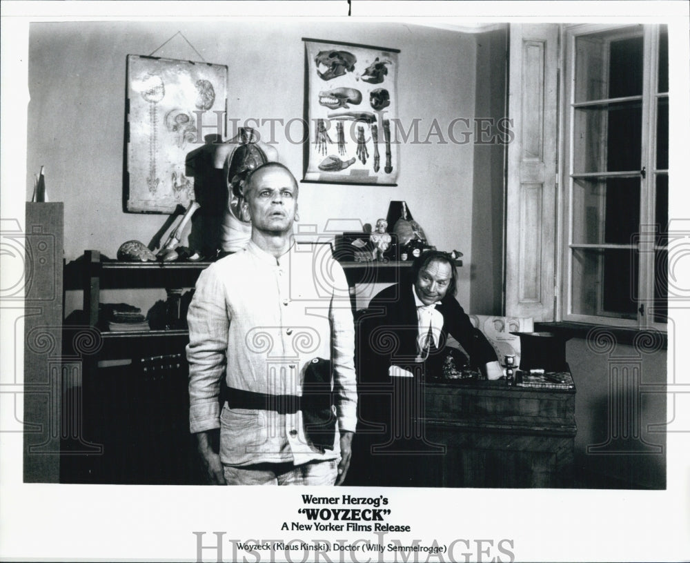 1979 Press Photo Klaus Kinski, Willy Semmelrogge "Woyzeck" - Historic Images