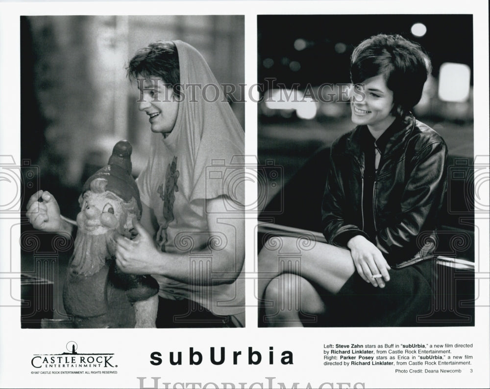 1997 Press Photo Actor Steve Zahn, Parker Posey in &quot;SubUrbia&quot; Film - Historic Images