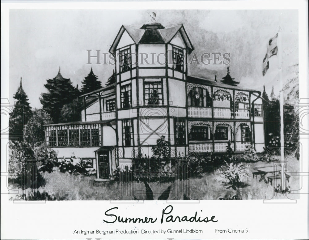 1978 Press Photo Country House in "Summer Paradise" Film by Gunnel Lindblom - Historic Images