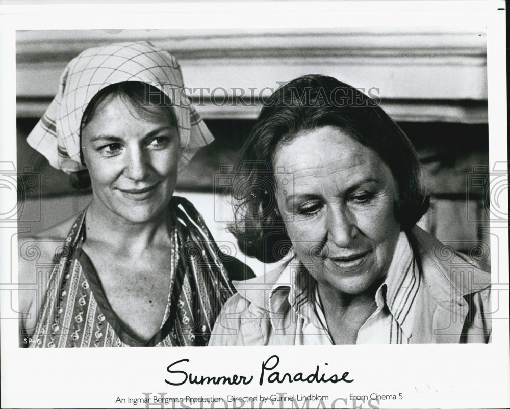 1978 Press Photo Margaetha Brystrom, Birgitta Valberg in "Summer Paradise" Film - Historic Images