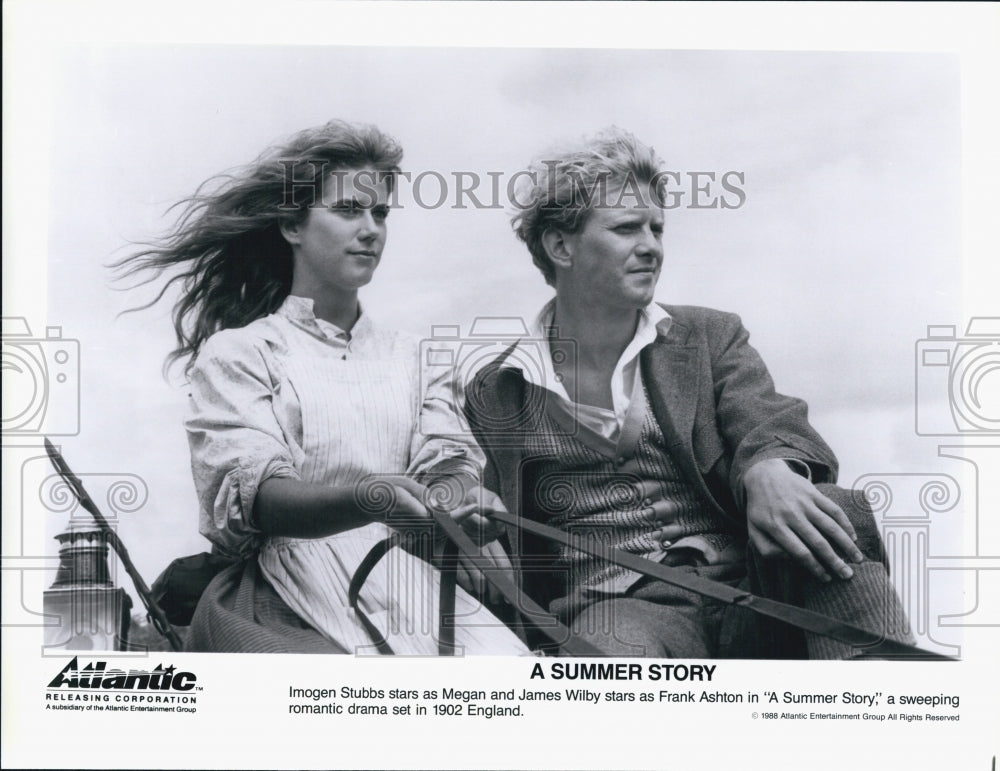 1988 Press Photo Imogen Stubbs, James Wilby &quot;A Summer Story&quot; - Historic Images