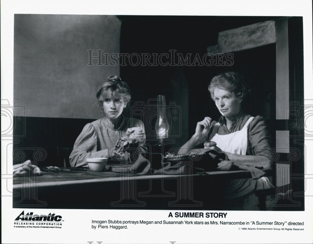 1988 Press Photo Imogen Stubbs, Susannah York "A Summer Story" - Historic Images
