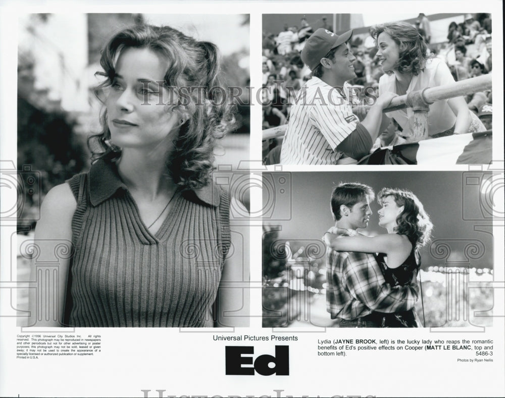 1996 Press Photo Jayne Brook and Matt Le Blanc in "Ed" - Historic Images