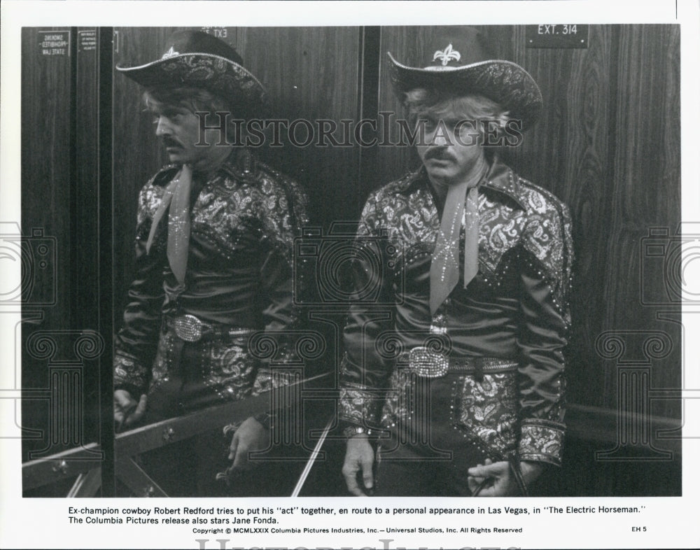 1979 Press Photo Robert Redford &quot;The Electric Horseman&quot; - DFPG81563 - Historic Images