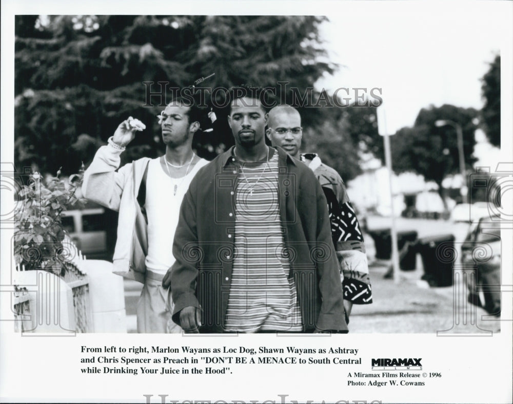 1996 Press Photo Wayans, Ashtray & Spencer In "Don't Be A Menace. . . " - Historic Images